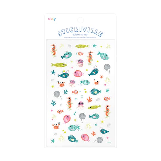 OOLY Stickiville Ocean Buddies Skinny Sticker Sheet